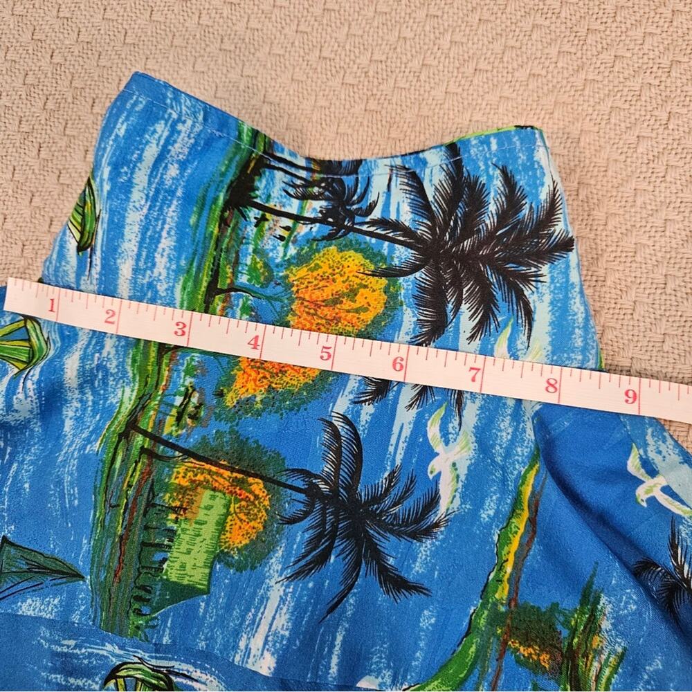 HAWAIIN LUAU | Shirt Short Sleeve Mens Resort Vacation Surfing Cabanacore VTG - Picture 12 of 12